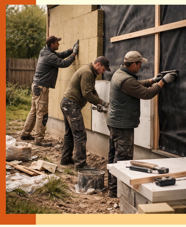 Утепление дачного дома под ключ в прохладном