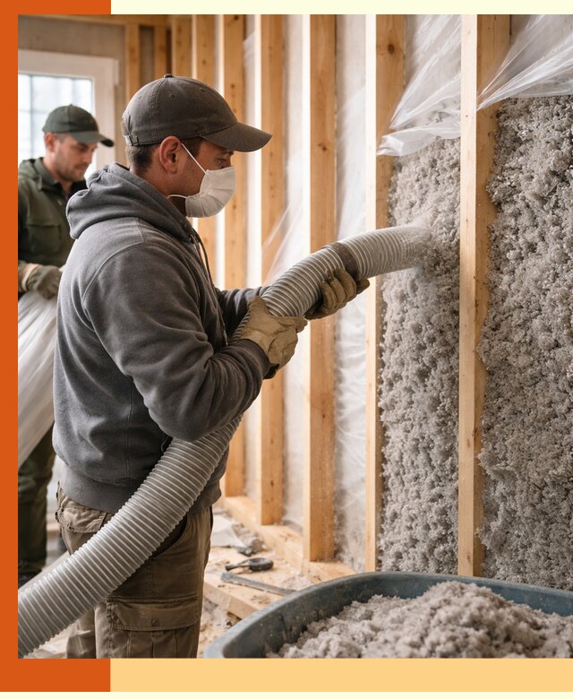 Утепление каркасного дома эковатой в прохладном — качественно и надолго