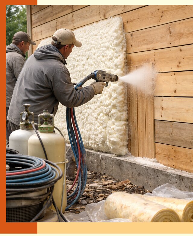 Утепление деревянного дома пенополиуретаном в прохладном