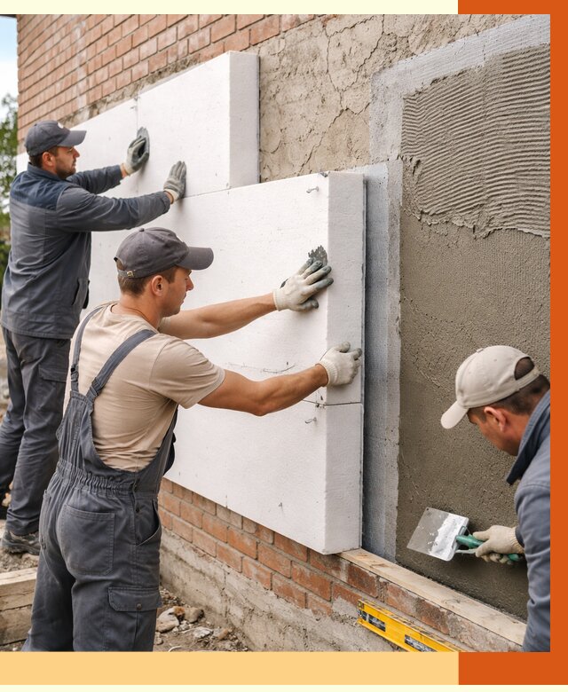 Утепление кирпичного дома в прохладном от 4550 руб. под ключ | ТепломастерПрх