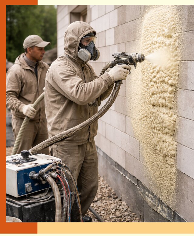 Утепление дома из газобетона ППУ в прохладном — надежная теплоизоляция