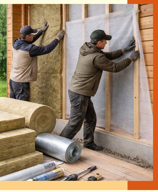 Утепление дома из двойного бруса в прохладном от 5200 руб./м² — ТепломастерПрх под ключ