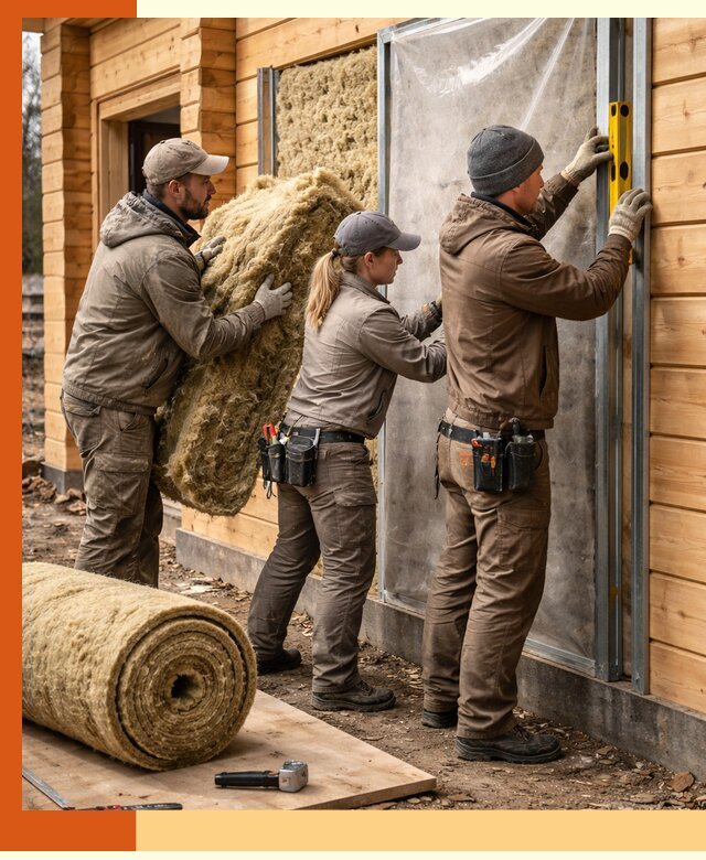 Утепление дома из двойного бруса в прохладном качественно и надёжно