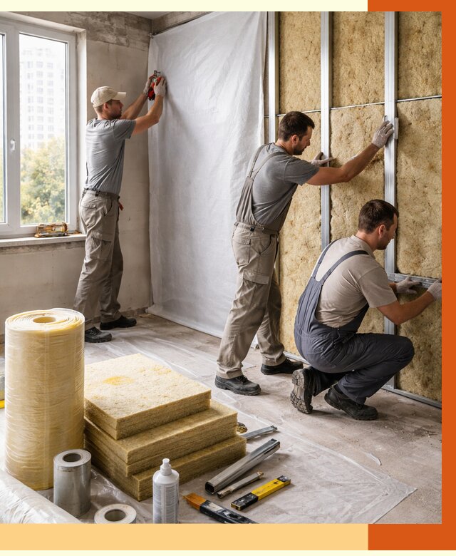 Утепление квартиры в прохладном от 4875 руб/м2 — утеплить квартиру изнутри и снаружи | ТепломастерПрх