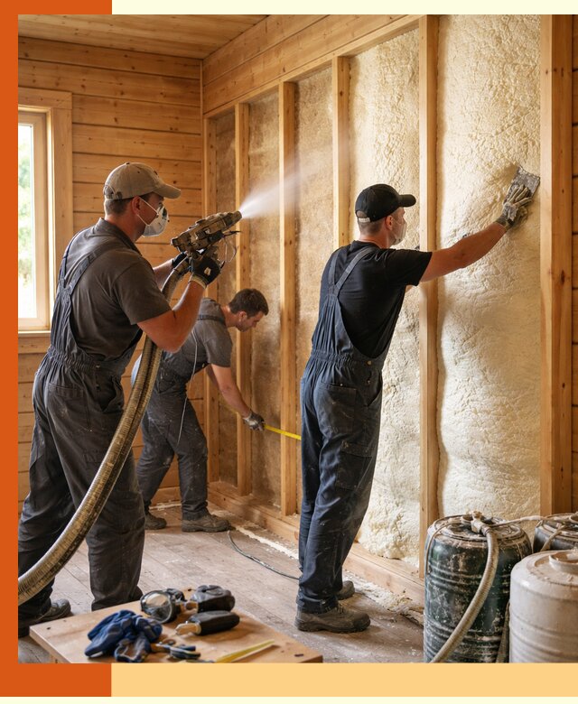 Утепление бани пенополиуретаном (ППУ) в прохладном