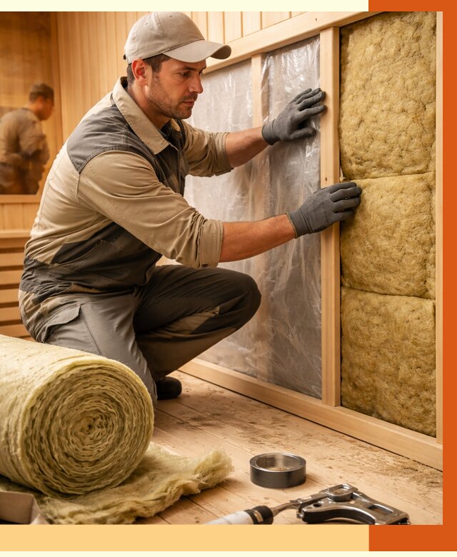 Утепление сауны изнутри в прохладном от 7041 руб. за м2 | ППУ, под ключ — ТепломастерПрх