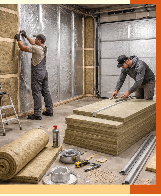 Утепление гаража в прохладном от 4875 руб/м2 — комплексное утепление ворот и стен | ТепломастерПрх