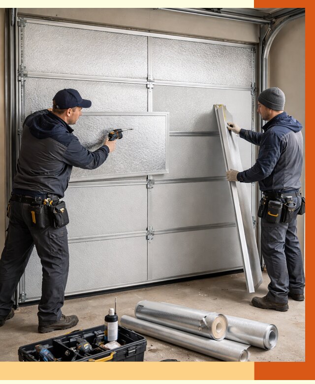 Утепление гаражных ворот в прохладном от 8504 руб/м2 — надежно и быстро | ТепломастерПрх