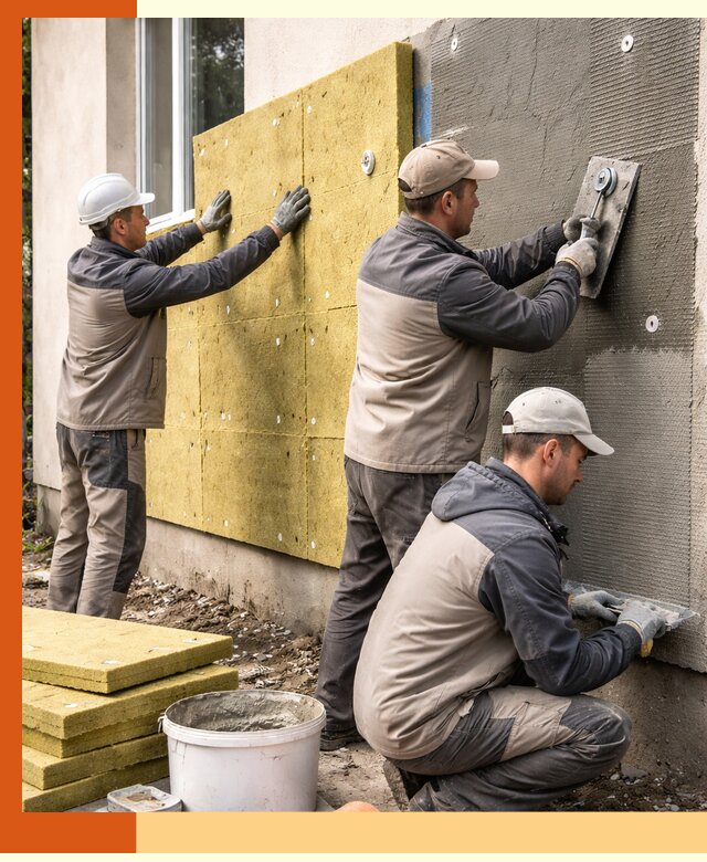 Утепление фасада под штукатурку в прохладном — энергоэффективная технология