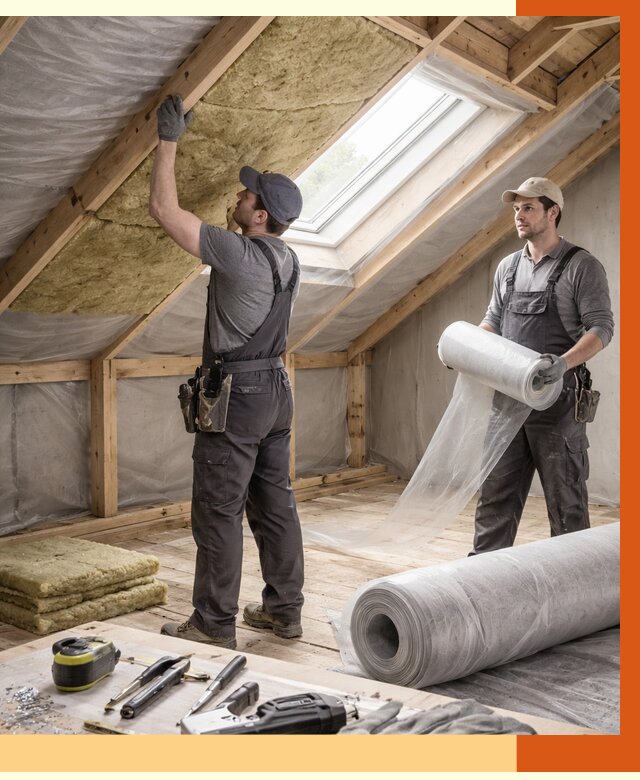 Утепление крыши изнутри мансарды в прохладном от 4550 руб./м² | ТепломастерПрх