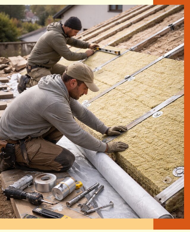 Утепление крыши снаружи в прохладном под ключ от 1300 руб./м2 | ТепломастерПрх