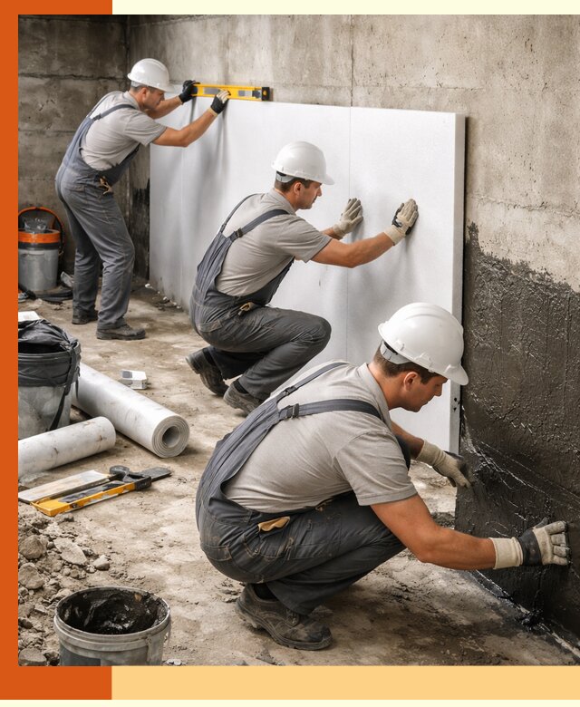 Утепление фундамента изнутри профессионально в прохладном