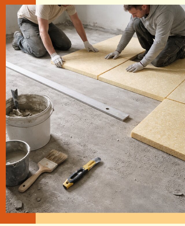 Утепление бетонного пола в прохладном профессионально и недорого