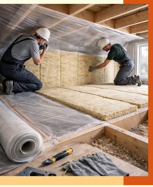 Утепление перекрытий в прохладном от 3087 руб/м2 — утепление межэтажных и чердачных | ТепломастерПрх