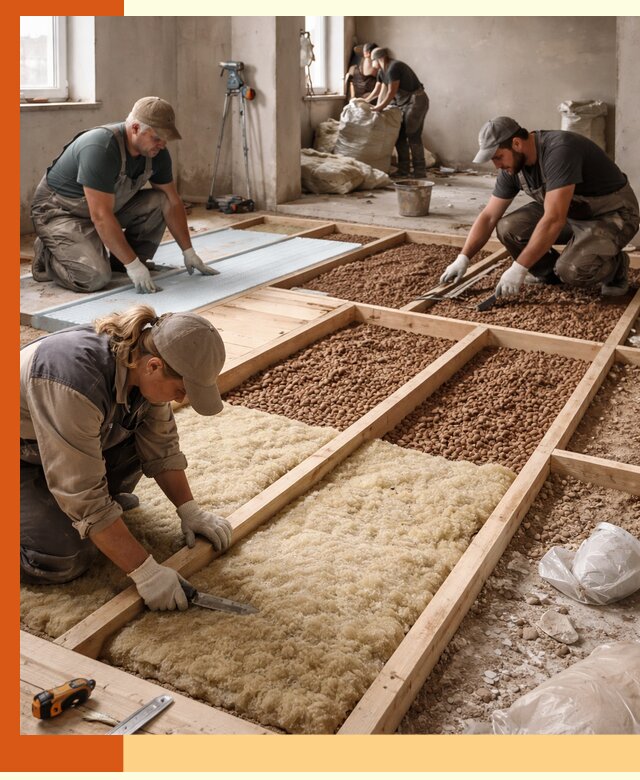 Утепление перекрытий жилых и промышленных зданий в прохладном