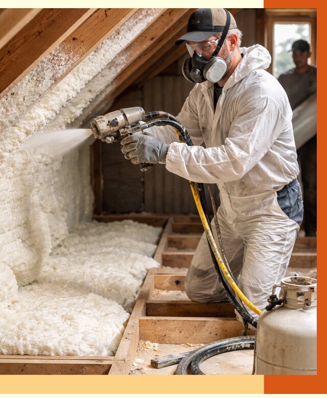 Утепление чердака ППУ в прохладном от 9338 руб./м2 — услуга под ключ | ТепломастерПрх