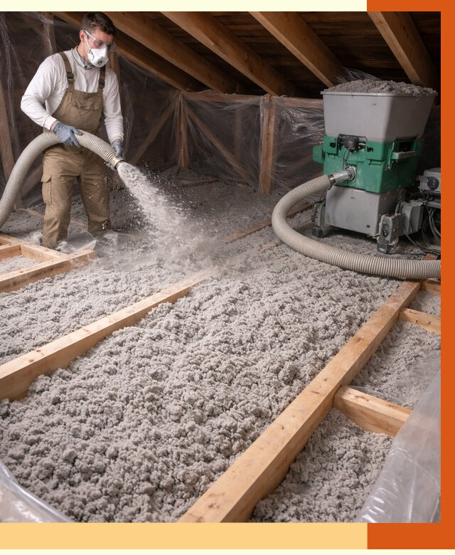 Утепление чердака эковатой в прохладном от 1571 руб/м2 — заказать у ТепломастерПрх