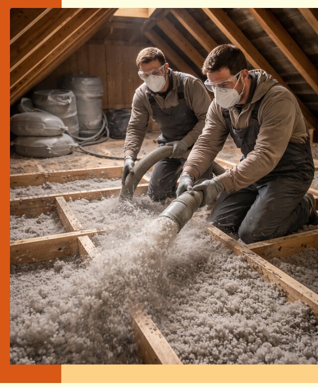Утепление чердака эковатой в прохладном — быстро и надёжно