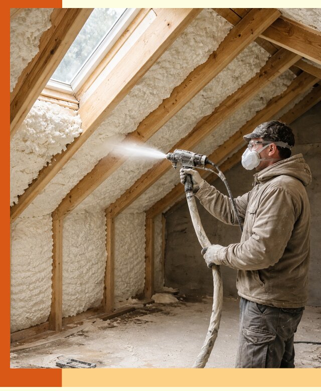 Утепление мансарды ППУ в прохладном быстро и надежно