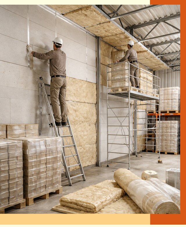 Утепление склада готовой продукции в прохладном от 2112 руб./м2 — комплексно | ТепломастерПрх