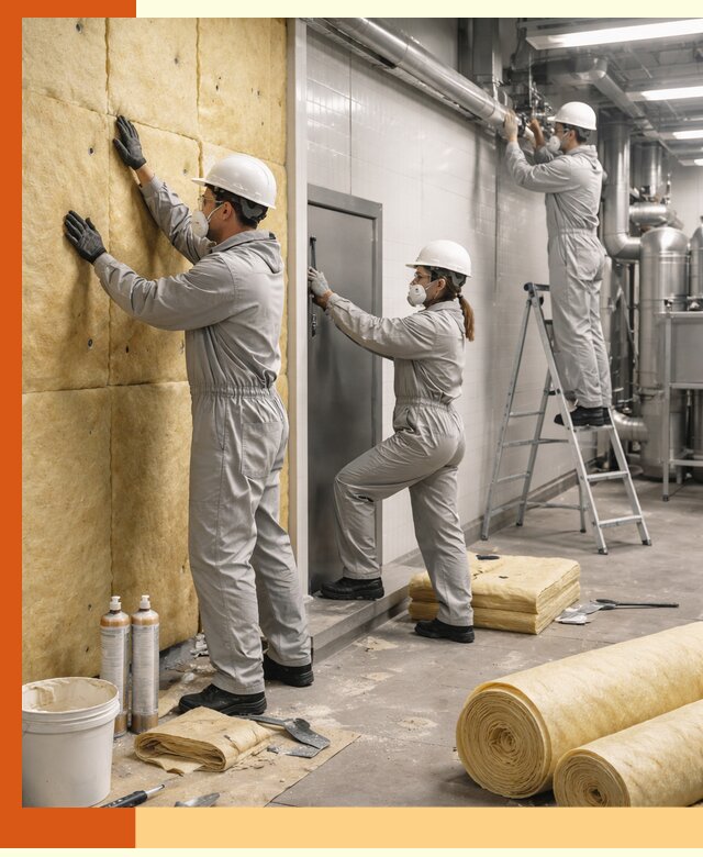 Утепление пищевого цеха под ключ в прохладном