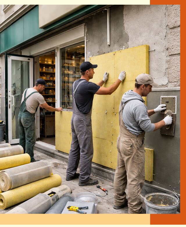 Утепление магазина в прохладном от 4875 руб/м2 — цена, стены и снаружи | ТепломастерПрх