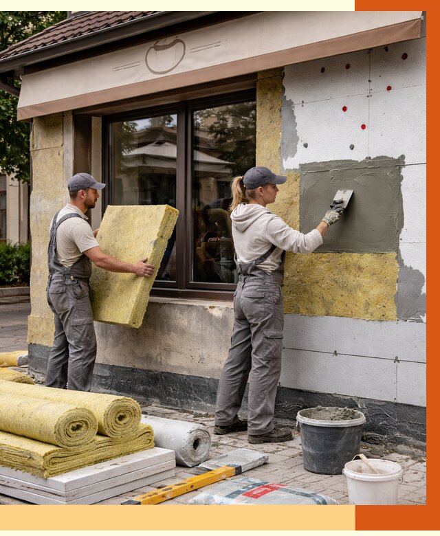 Утепление кафе в прохладном от 4550 руб/м2 — комплексно под ключ | ТепломастерПрх