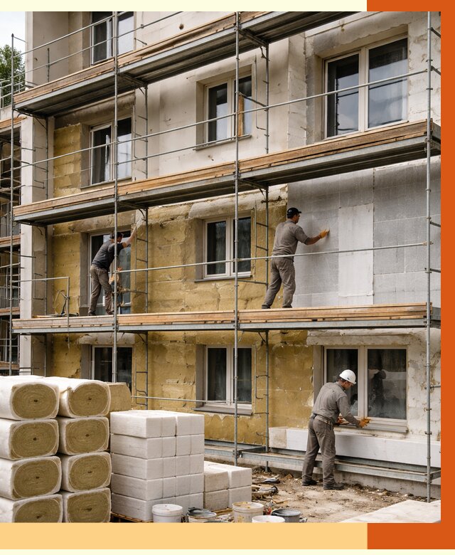 Утепление гостиницы в прохладном от 7800 руб./м2 — комплексно, ППУ, под ключ | ТепломастерПрх