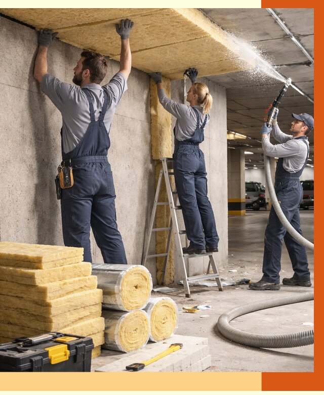 Утепление паркинга в прохладном от 7366 руб./м2 — работы под ключ | ТепломастерПрх