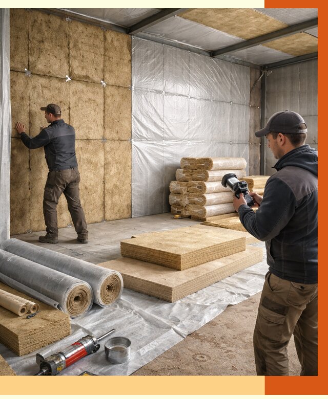 Утепление теплого склада в прохладном под ключ от 12458 руб/м² | ТепломастерПрх