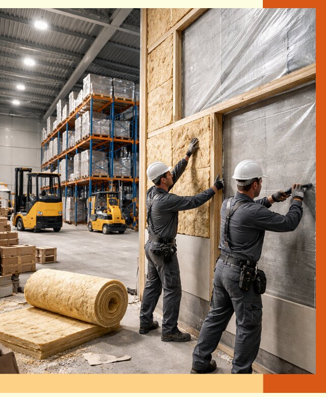 Утепление склада с техникой в прохладном от 4550 руб./м2 — комплексно под ключ | ТепломастерПрх