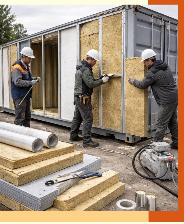 Утепление морского контейнера в прохладном от 4062 руб. под ключ | ТепломастерПрх