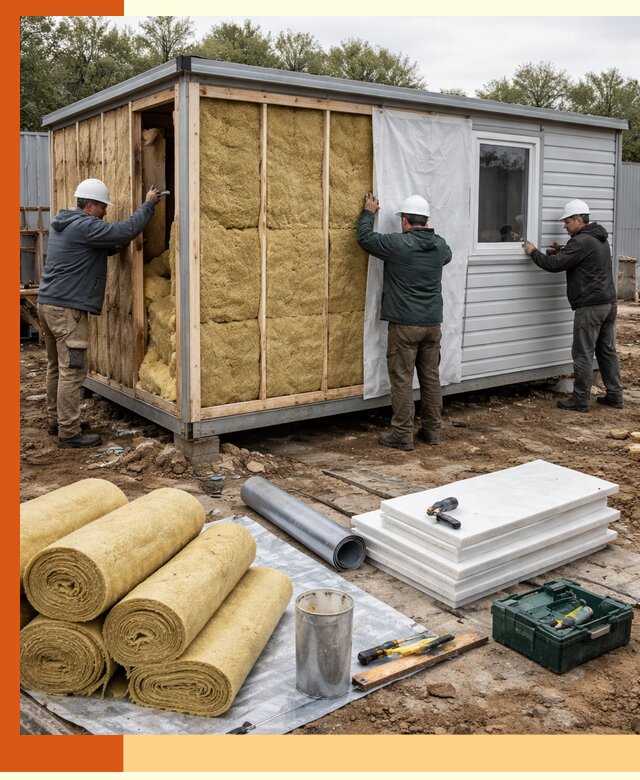 Утепление строительной бытовки под ключ в прохладном для любых условий