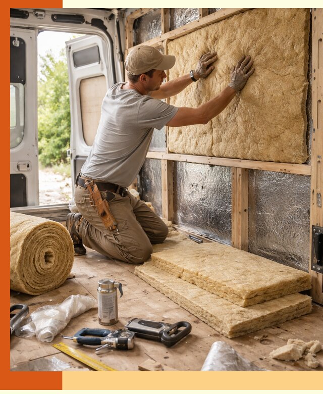 Утепление кемпера под ключ в прохладном с гарантией качества