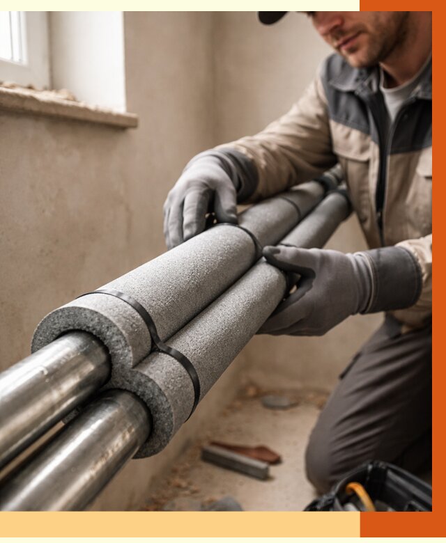 Утепление труб отопления в прохладном от 3087 руб. за м² — услуги под ключ | ТепломастерПрх