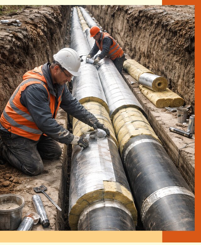 Утепление теплотрассы в прохладном от 4875 руб./м2 — ппу и комплексная изоляция | ТепломастерПрх