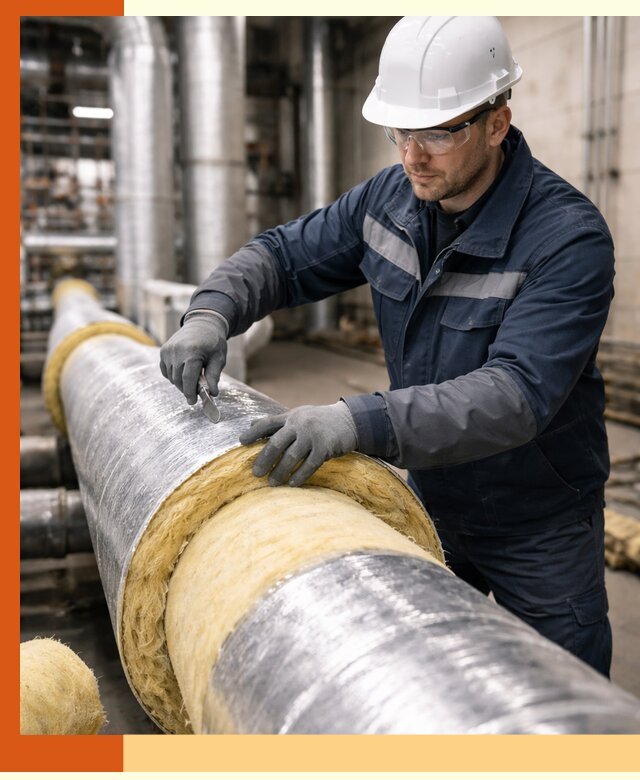 Утепление технологического оборудования и заводских установок в прохладном