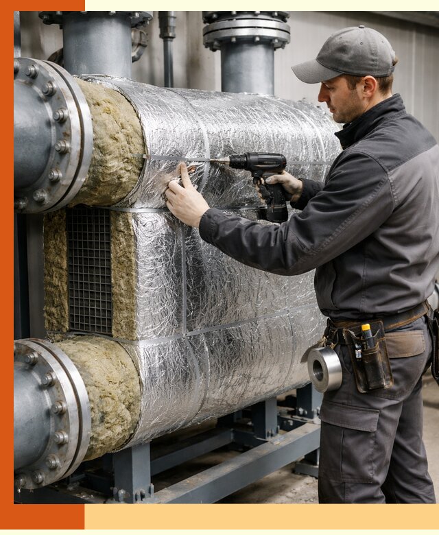 Утепление теплообменника в прохладном — профессиональная теплоизоляция оборудования