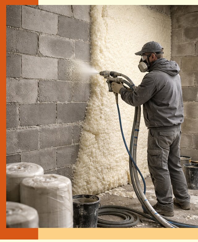 Утепление блочной стены ППУ в прохладном качественно и надёжно