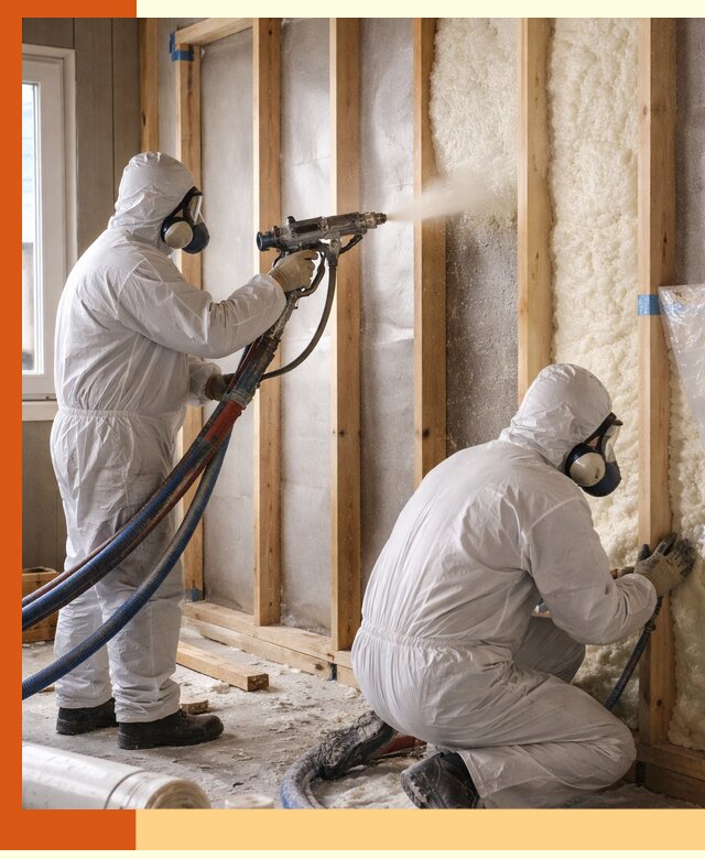 Утепление каркасной стены ППУ в прохладном для домов и коттеджей