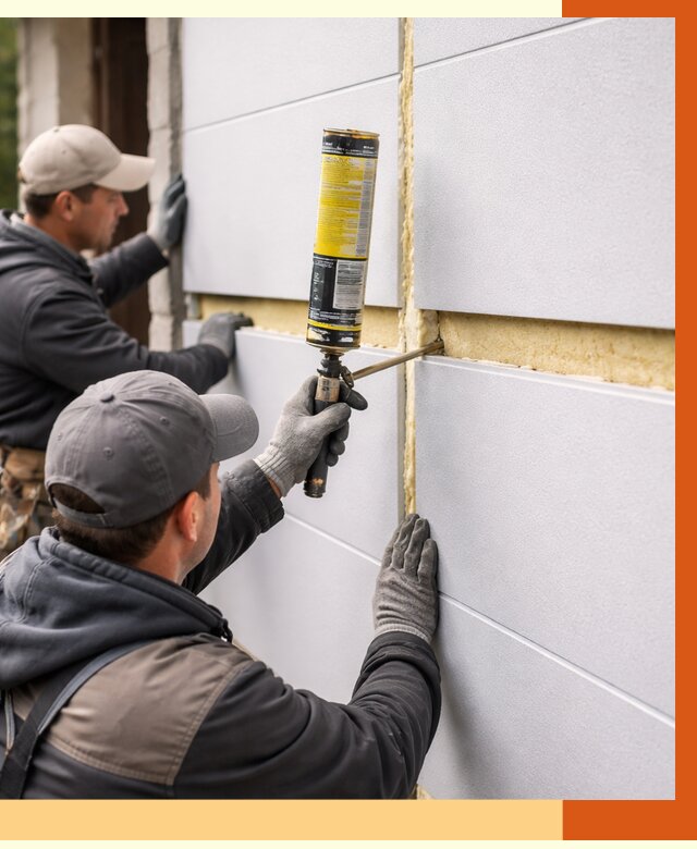 Утепление сэндвич панелей ППУ в прохладном от 4550 руб. за м2 | ТепломастерПрх