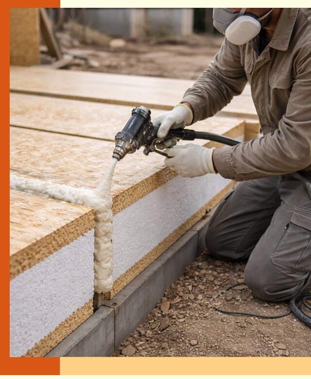 Утепление СИП-панелей пенополиуретаном (ППУ) в прохладном