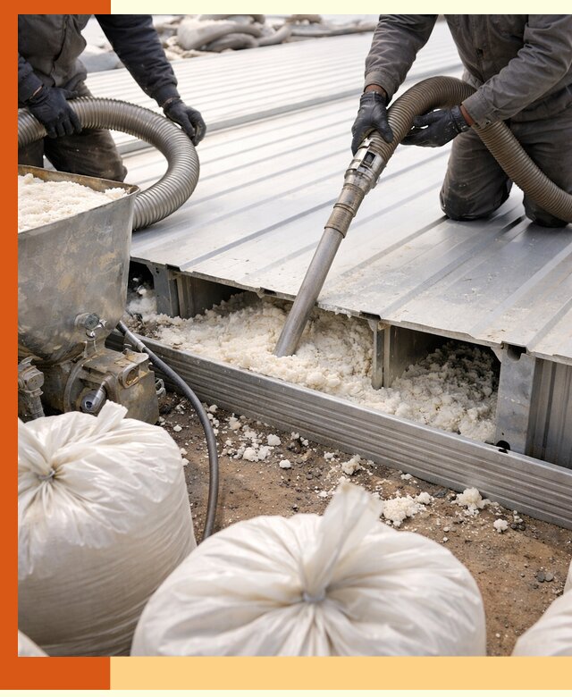 Заполнение пустот кровельных панелей пенными и мокрыми герметиками в прохладном