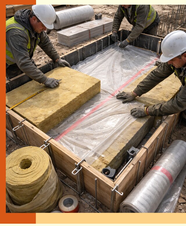 Теплоизоляция опалубки для строительства в прохладном