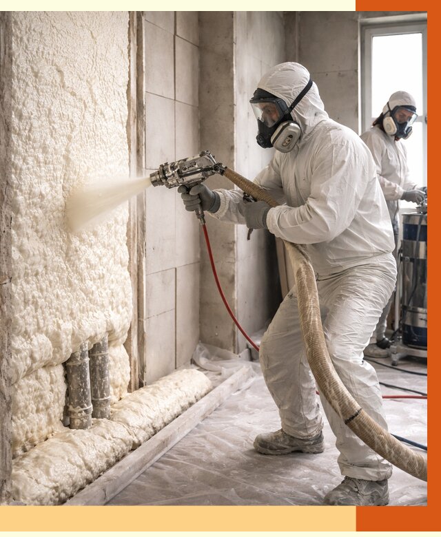 Напыление пенополиуретана в прохладном от 8125 руб./м2 — услуги и монтаж ППУ | ТепломастерПрх
