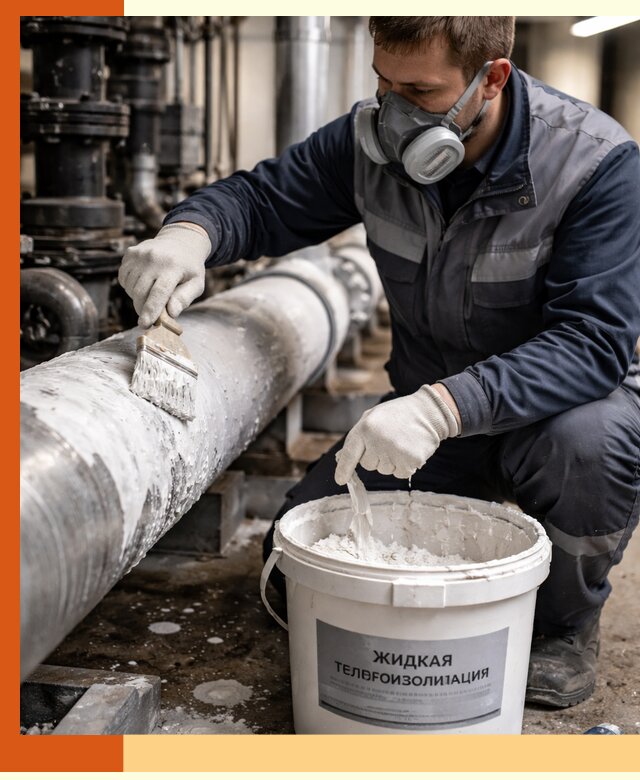 Утепление оборудования жидкой теплоизоляцией в прохладном