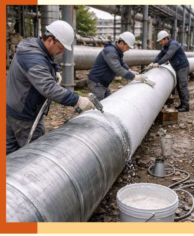 Утепление теплотрассы жидкой теплоизоляцией в прохладном