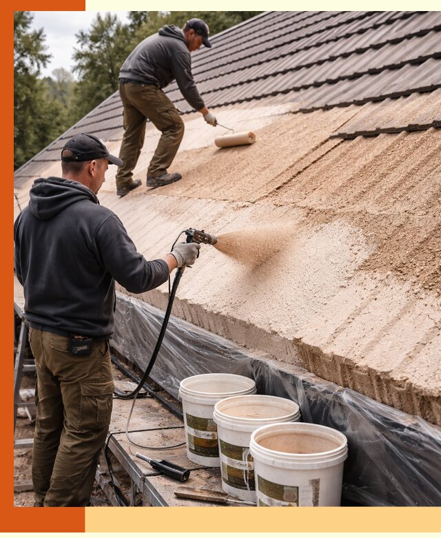 Утепление кровли жидкой пробкой в прохладном для домов и зданий