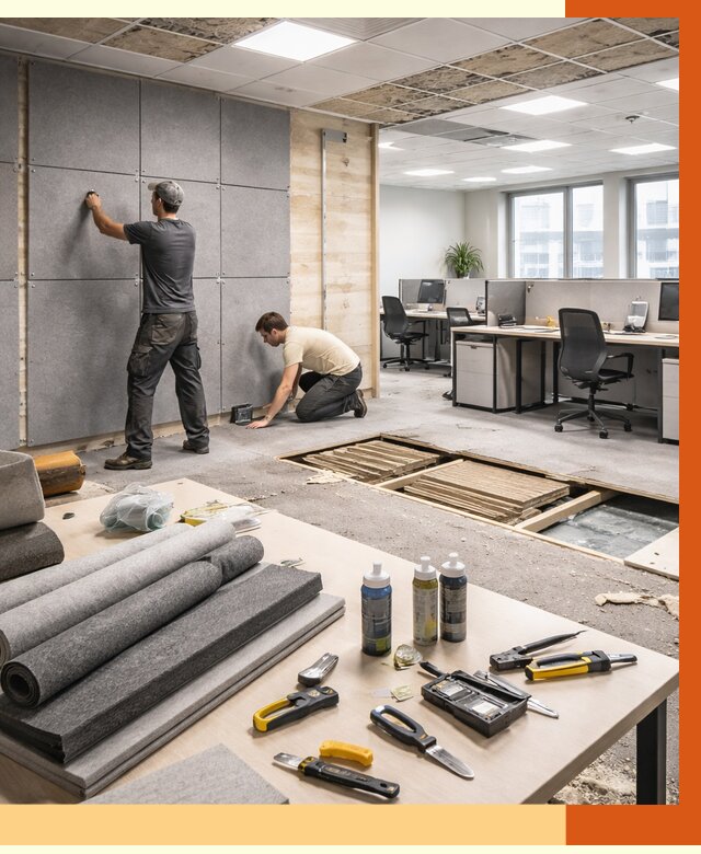 Профессиональная шумоизоляция офиса в прохладном от 7312 руб. за м2 | ТепломастерПрх