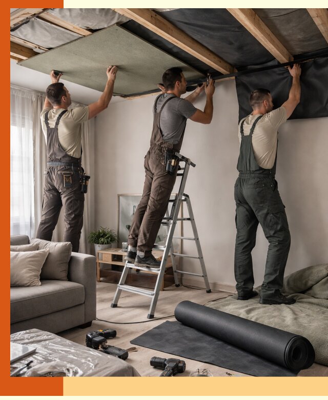 Шумоизоляция потолка в прохладном — профессиональное устранение шумов